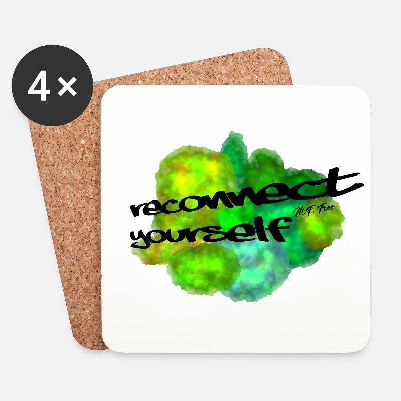 reconnect yourself - Untersetzer (4er-Set) - Weiß