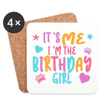 Birthday girl - Coasters (set of 4) - white - Front
