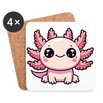 cute axolotl - Coasters (set of 4) - white - Front