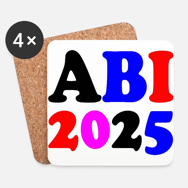 Abi 2025 - Untersetzer (4er-Set) - Weiß