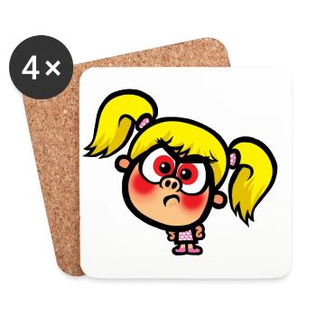 Wütend Stacey - Untersetzer (4er-Set) - Weiß - Vorne