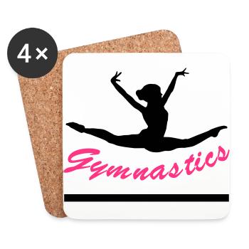 Gymnastics, Gymnastique, gymnast - Dessous de verre (lot de 4) - blanc - Devant