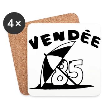 Vendee 85 . P.A.P - Dessous de verre (lot de 4) - blanc - Devant