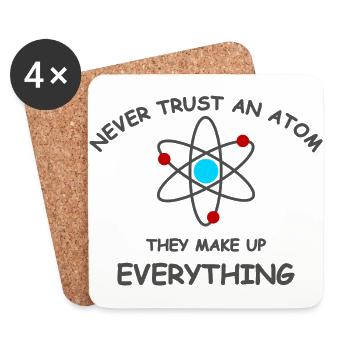 Never trust an atom - Dessous de verre (lot de 4) - blanc - Devant
