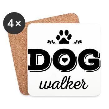 DOG walker - Untersetzer (4er-Set) - Weiß - Vorne