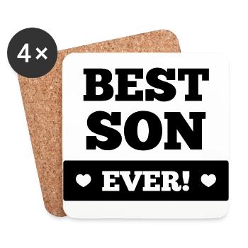 Best son ever - Dessous de verre (lot de 4) - blanc - Devant