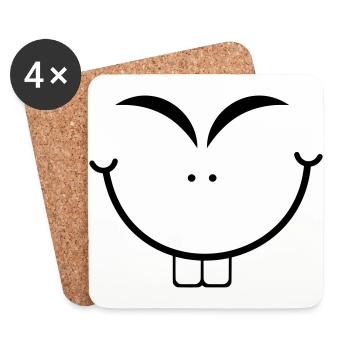 Funny Chinese 001 AllroundDesigns - Coasters (set of 4) - white - Front