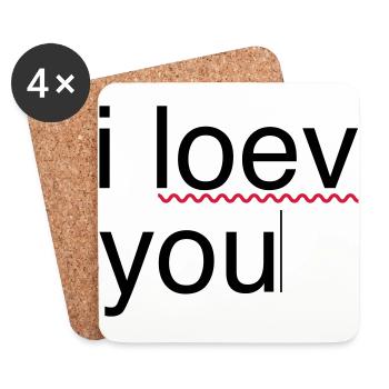 i love you error - Coasters (set of 4) - white - Front