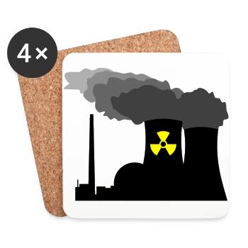 Nuclear Power - Untersetzer (4er-Set) - Weiß - Vorne