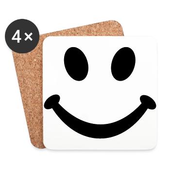 Smiley Smile - Coasters (set of 4) - white - Front