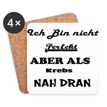 Sternzeichen Krebs - Untersetzer (4er-Set) - Weiß - Vorne