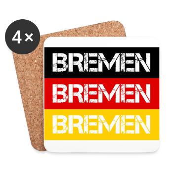 STADT BREMEN, DEUTSCHLAND - Untersetzer (4er-Set) - Weiß - Vorne