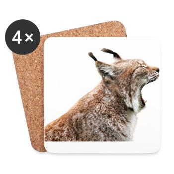linx luchs cat katze - Untersetzer (4er-Set) - Weiß - Vorne