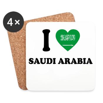 i love home land geschenk SAUDI ARABIA - Untersetzer (4er-Set) - Weiß - Vorne