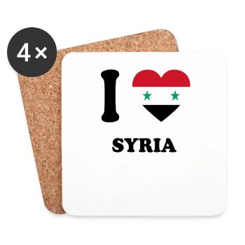 i love home land geschenk SYRIA - Untersetzer (4er-Set) - Weiß - Vorne