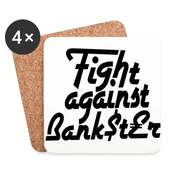 Banksters - Dessous de verre (lot de 4) - blanc - Devant