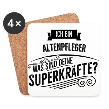 Altenpfleger - Untersetzer (4er-Set) - Weiß - Vorne