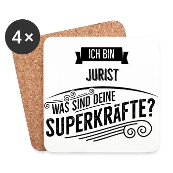 Jurist - Untersetzer (4er-Set) - Weiß - Vorne