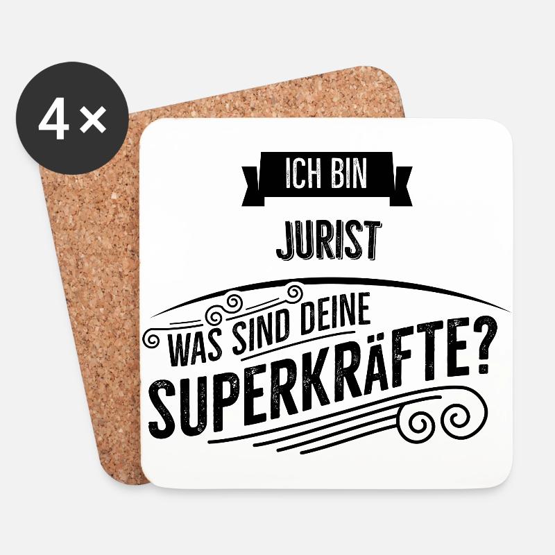 Jurist - Untersetzer (4er-Set) - Weiß