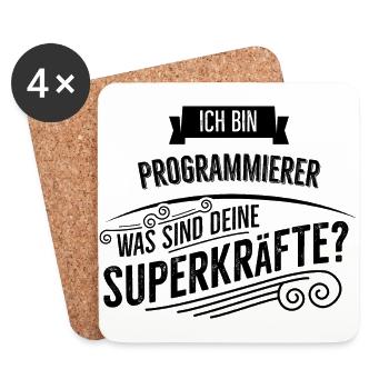 Programmierer - Untersetzer (4er-Set) - Weiß - Vorne