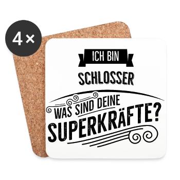 Schlosser - Untersetzer (4er-Set) - Weiß - Vorne