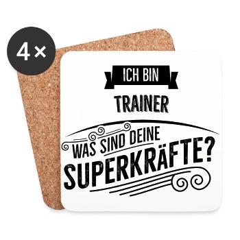 Trainer - Untersetzer (4er-Set) - Weiß - Vorne