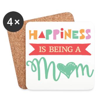 Luck is to be a mom. - Coasters (set of 4) - white - Front