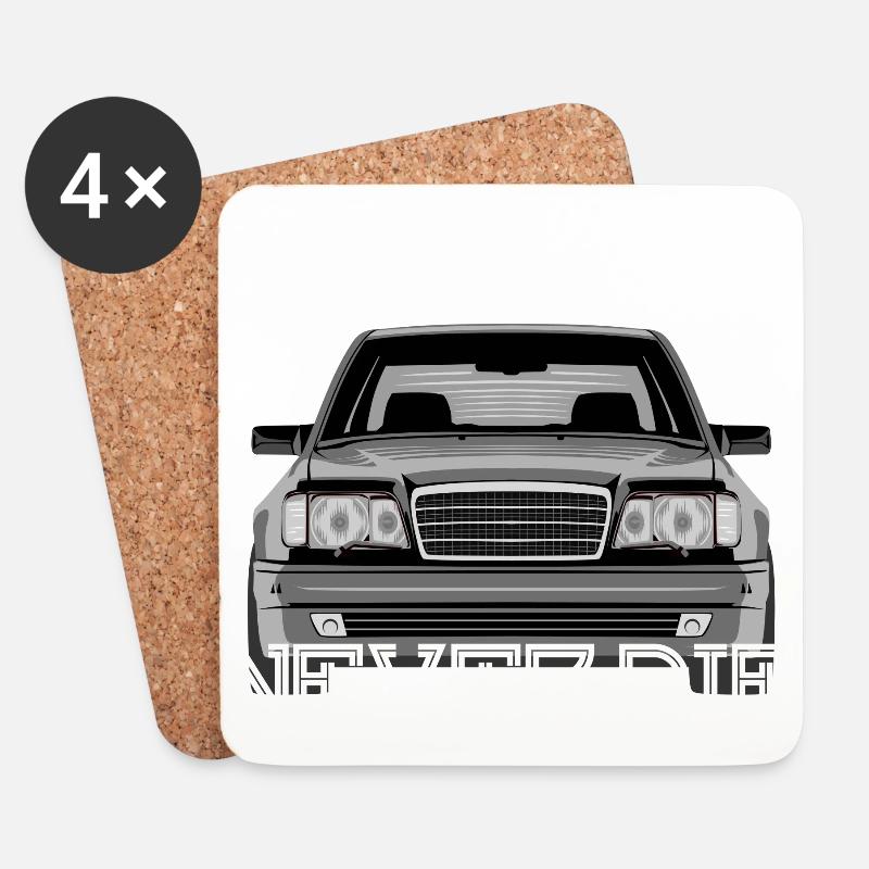 W124 legends never die - Untersetzer (4er-Set) - Weiß