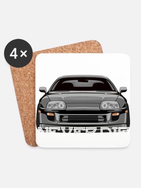 Supra MKIV legends never die - Untersetzer (4er-Set) - Weiß