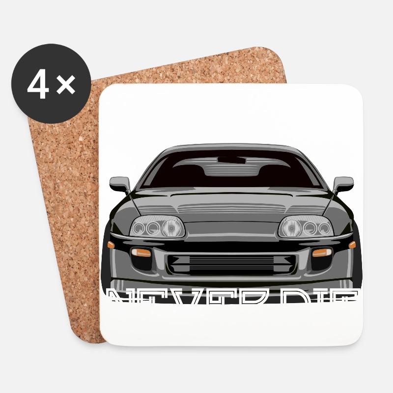 Supra MKIV legends never die - Untersetzer (4er-Set) - Weiß