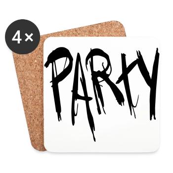 Party - Untersetzer (4er-Set) - Weiß - Vorne