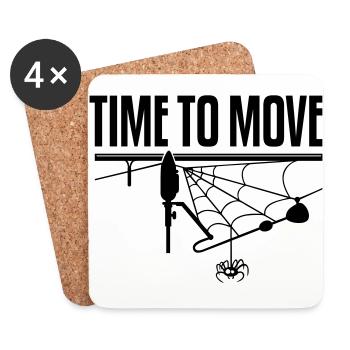 TIME TO MOVE - Coasters (set of 4) - white - Front