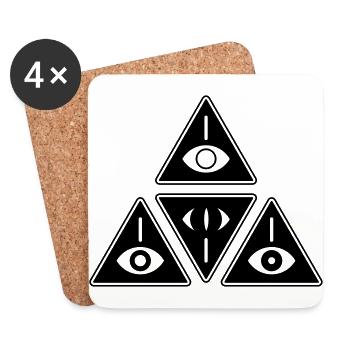 eyelluminati - Coasters (set of 4) - white - Front