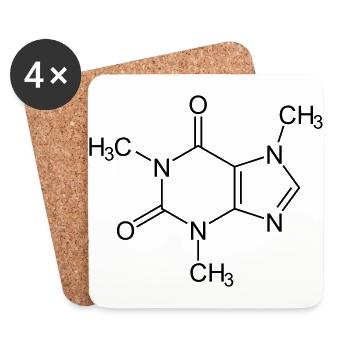 caffeine - Coasters (set of 4) - white - Front