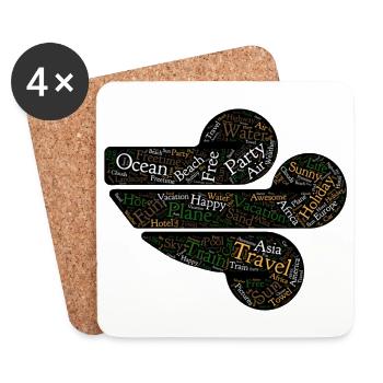 Travel - Travel - Coasters (set of 4) - white - Front