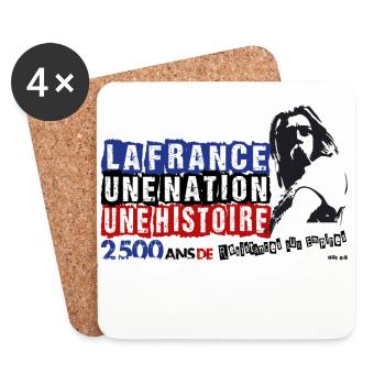 Vercingétorix - Dessous de verre (lot de 4) - blanc - Devant