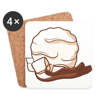 Vanilla ice cream ice cream ice cream ice cream ice cream - Coasters (set of 4) - white - Front