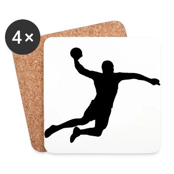Handball joueurs Handball Club club club - Dessous de verre (lot de 4) - blanc - Devant