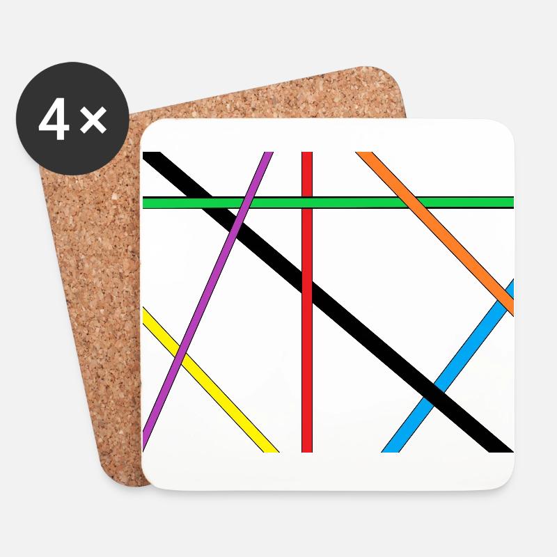 stripe - Coasters (set of 4) - white