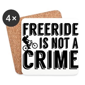 Freeride is not a crime - Untersetzer (4er-Set) - Weiß - Vorne