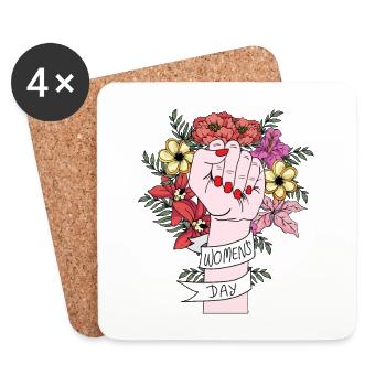 Women's Day - Untersetzer (4er-Set) - Weiß - Vorne