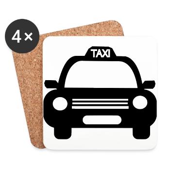 Taxi - Dessous de verre (lot de 4) - blanc - Devant