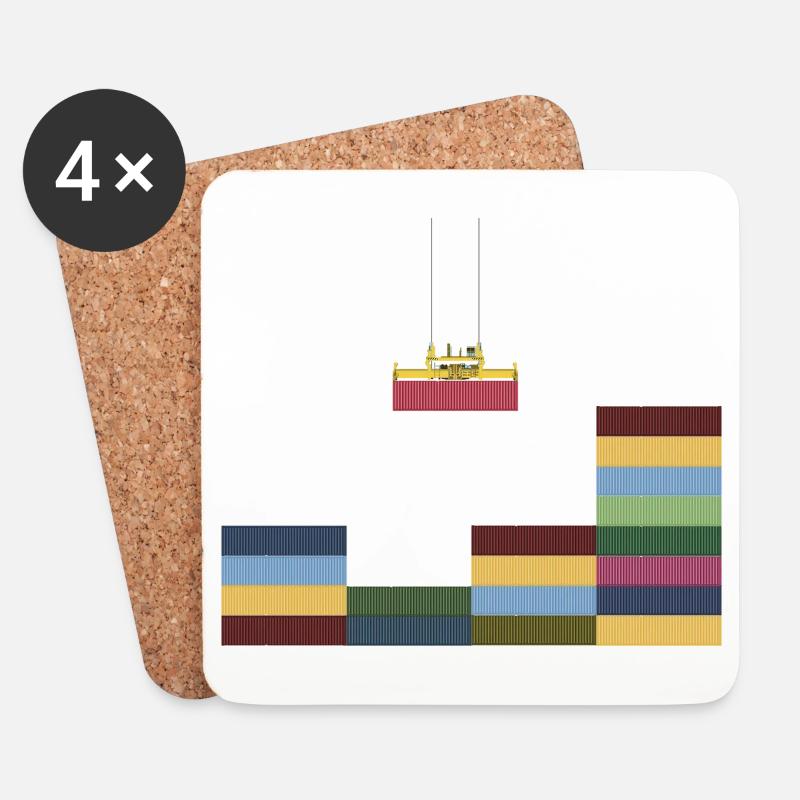 Container - Untersetzer (4er-Set) - Weiß