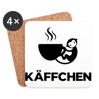 Käffchen - Untersetzer (4er-Set) - Weiß - Vorne