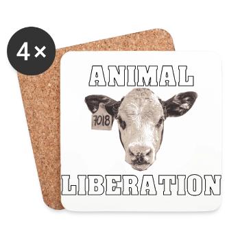 Animal Liberation Kalb - Coasters (set of 4) - white - Front