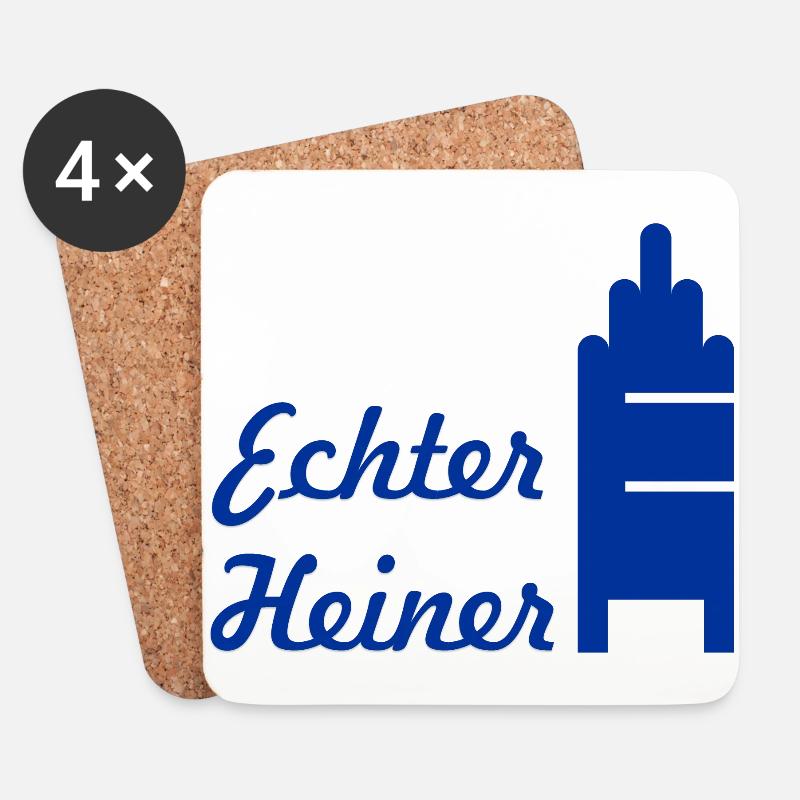 Echter Heiner - Untersetzer (4er-Set) - Weiß