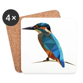 kingfisher - Coasters (set of 4) - white - Front