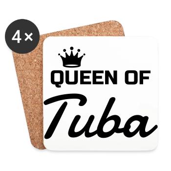 Tuba - Player - Music - Musik - Musique - Coasters (set of 4) - white - Front