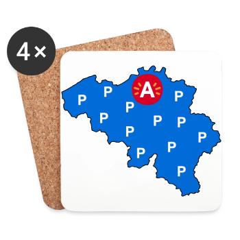 t'City and the parking - Coasters (set of 4) - white - Front
