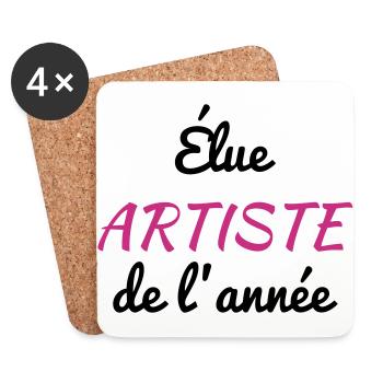 Artist / Art / Künstler / Artiste / Music / Kunst - Coasters (set of 4) - white - Front